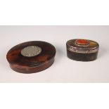 18th C Turtle Shell Box & Horn Pill Boxes