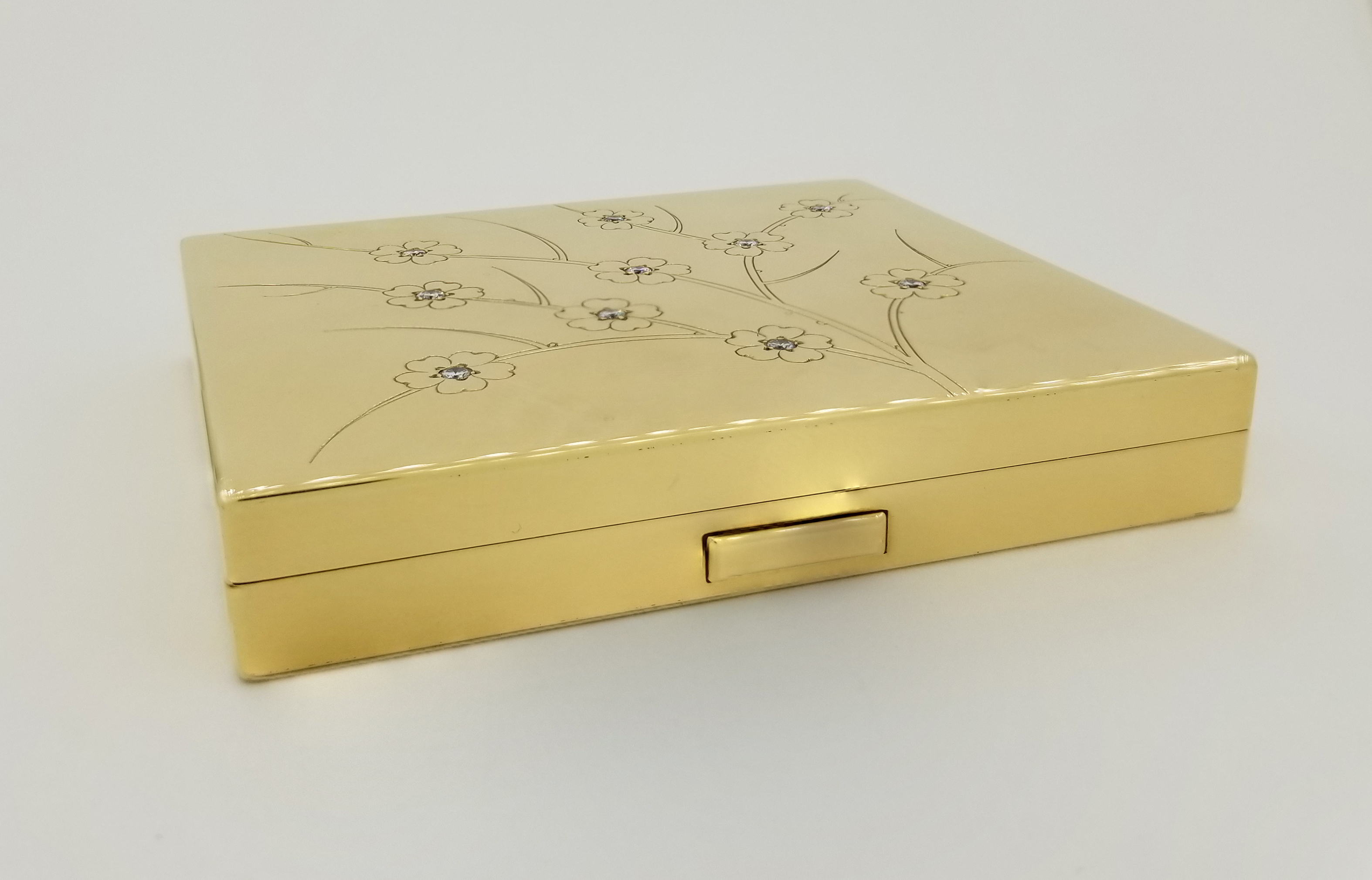 14K Gold Tiffany & Co. Diamond Floral Case - Image 2 of 7