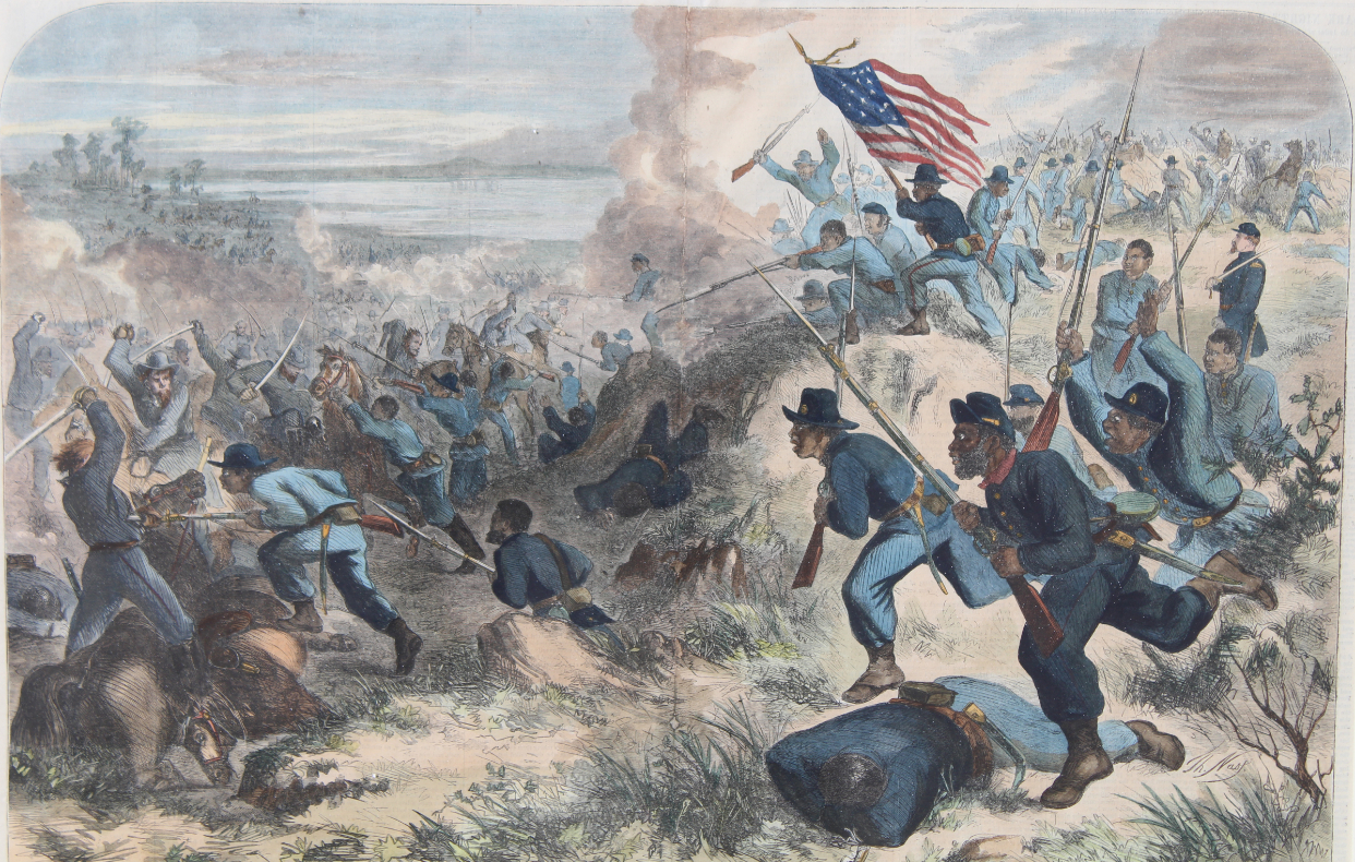 Harper's Weekly - "Negro Regiment in Action" - Image 4 of 6