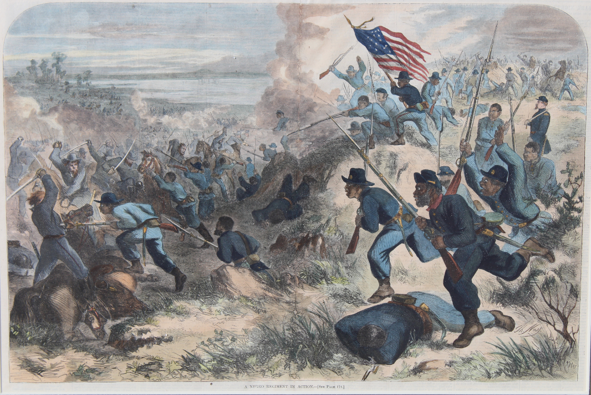 Harper's Weekly - "Negro Regiment in Action" - Image 3 of 6