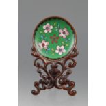 Diminutive Chinese Cloisonne Dish on Stand