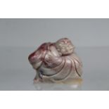 Chinese Carved 'Chicken Blood' Stone Figure