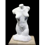 Richard Hager (20th C.) Female Nude Marble Torso