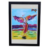 Peter Max "Angel" Mixed Media