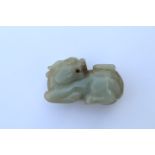 Carved Chinese Jade Figural Pendant