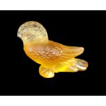 LALIQUE Amber Goura Figurine