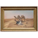 Signed, 1912 Orientalist Desert Scene with Figures