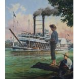 Dennis Lyall (B. 1946) "Robert E. Lee Riverboat"