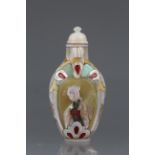 Chinese, Mother of Pearl Snuff Bottle. Signed
