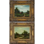 (2) Vintage European School Landscape Paintings