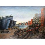 David K. Stone (1922 - 2001) "Invasion of Anzio"