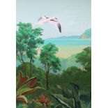 John Swatsley (B. 1937) White-tailed Tropical Bird