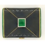 Art Deco 14K Gold & Enamel E. M. Gattle Co. Case