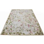 Large Room-Sized Handmade Floral Rug