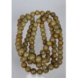 Chinese Carved Jade Necklace