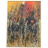 Large Abstract Expressionist Painting, Signed