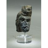 Gandharan Stone Head - Indus Valley, 3rd-4th C. AD