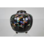 Chinese Foil Cloisonne Lidded Jar