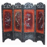 Chinese Mother of Pearl Inlaid Room Divider