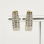 14K Gold & Diamond Hoop Earrings