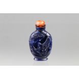 Chinese Carved Sodalite Snuff Bottle