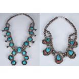(2) Navajo Turquoise Necklaces, One Signed