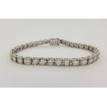 18k White Gold Diamond Tennis Bracelet