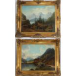 (2) European School Antique Landscape Paintings