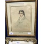 Joseph Slater 1803-1847: Drawing - watercolour of a young dandy, signed bottom right. 7ins. x 9ins.