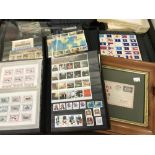 Stamps: Three albums of unused United States of America 1976-2000 including many sheets & mini