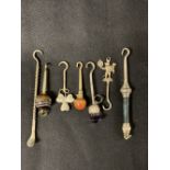 Porter Collection - Glove Hooks: Novelty hallmarked silver and white metal, golf club, shamrock,