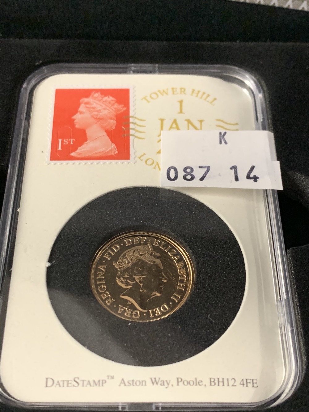 Coins: Gold proof Sovereign 2017 Bicentenary of Postal Date Stamps Commemorative. - Bild 2 aus 2