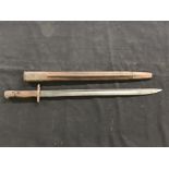 Militaria: 1907 Pattern WWI Enfield/Wilkinson bayonet plus officers swagger stick.