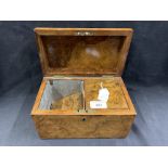 19th cent. Walnut domed tea box. D.5½ins. x 9ins. x 6ins.