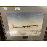 Prints: Limited edition. Bob Murray Bristol Britannia "Climbing on Course", signed Bob Murray A.C.