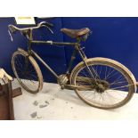 20th cent. Raleigh wartime bicycle with original brooks saddle.