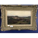 19th cent. English School: Heather on a hill. 14ins. x 9ins.