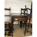 20th cent. Reproduction mahogany bedside tables, Frerri, Crymych, Dyfed 24ins. x 17ins. x 17ins.