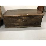 19th cent. Large pine chest. 42ins. x 22ins. x 14ins.