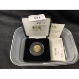 Coins: Gold proof Tristan De Cunha 2016 Portraits of Three Kings, 22ct, 8g, boxed.