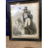 19th cent. French school: A young cad with his horse, signed lower left Joseph Felon. 7ins. x 9ins.