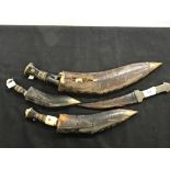 Edged Weapons: Tribal knives to include 3 Kukri (4).