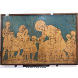 Jugendstil Bella Vichon (Austria 1904-1930): Lithograph, Jesus Blessing the Children, signed "at age