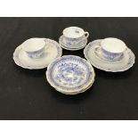 Maritime/WWII/Third Reich: Collection of Bavarian Hapag blue and white china marked with the LAH