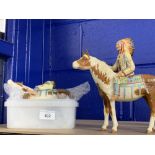 20th cent. Ceramics: Beswick mounted First Nation Chief No 1391 plus other model No 1391 A/F.