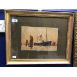 Charles Edward Dixon 1872-1934: Watercolour on paper Orient-Royal Mail Line SS Oroya, signed