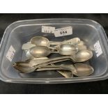 Hallmarked Silver: Flatware, teaspoons set of 6 x 2, Sheffield 1916-17, London 1894. Approx. 6oz.