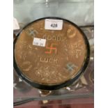 Early 20th cent. Royal Doulton: 'Good Luck' swastika dish. The dish has a central swastika with