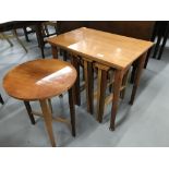 Danish Retro Design 1960s Poul Hundevad style teak nest of 5 tables. 24½ins.