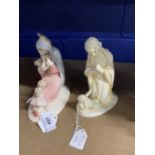 Katzhutte: Madonna and child c1950, model 3966 and 347. (2)